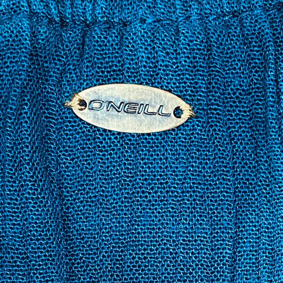 O'Neill Ellison Teal Blue Embroidered Halter Dress Sz L #329i - Picture 10 of 12